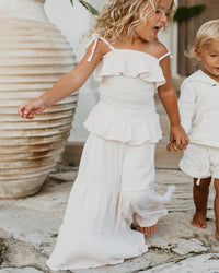 Bella Maxi Skirt (light ivory muslin)