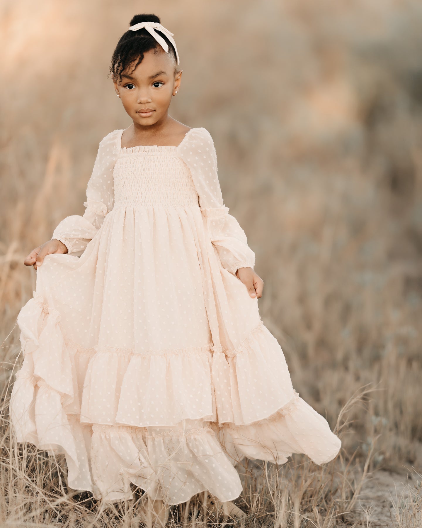 Swiss Dot Flower Girl Dress