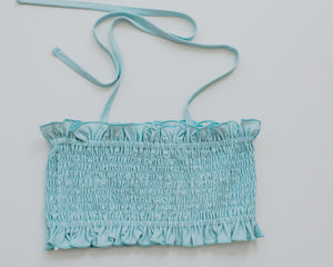 Smocked Sleeve Set - Sky Blue