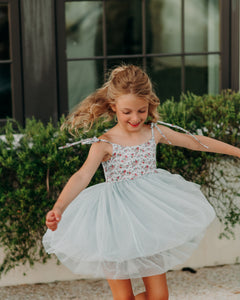 Jodi Twirl Dress - blue floral FINAL SALE