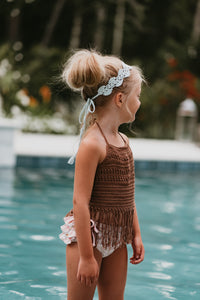 Braided Lace Hand-Crocheted Headband (ivory)