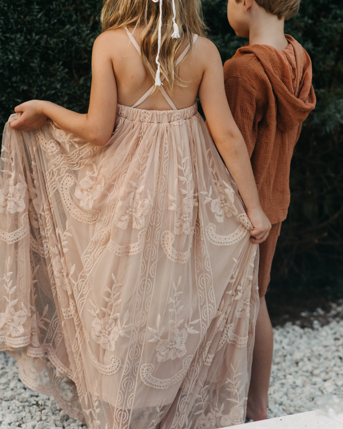 Madeline Lace Dress (natural pink)