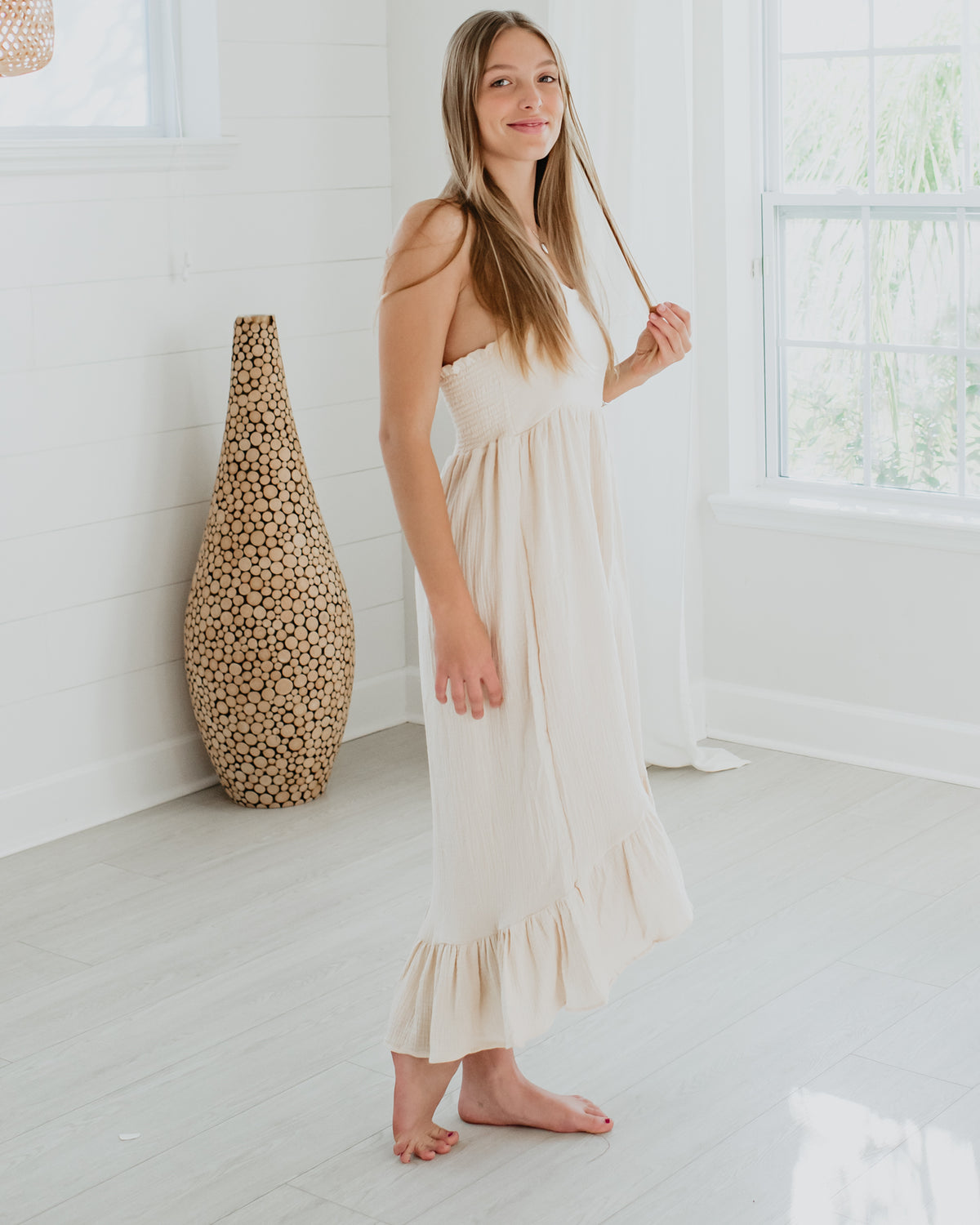 Women's Tessa Dress (sand muslin)