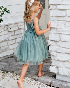 Isa Tulle Dress (soft teal)