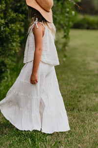 SS Girl's Bottoms Bella Maxi Pants (light ivory muslin)