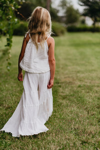 SS Girl's Bottoms Bella Maxi Pants (light ivory muslin)