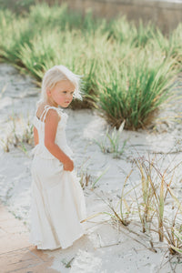 SS Girl's Bottoms Bella Maxi Pants (light ivory muslin)