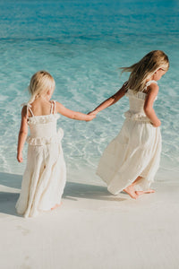 SS Girl's Bottoms Bella Maxi Pants (light ivory muslin)