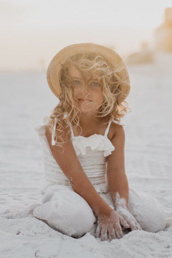 SS Girl's Top Vivi Top (light ivory muslin)