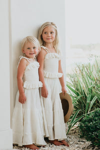 SS Girl's Top Vivi Top (light ivory muslin)