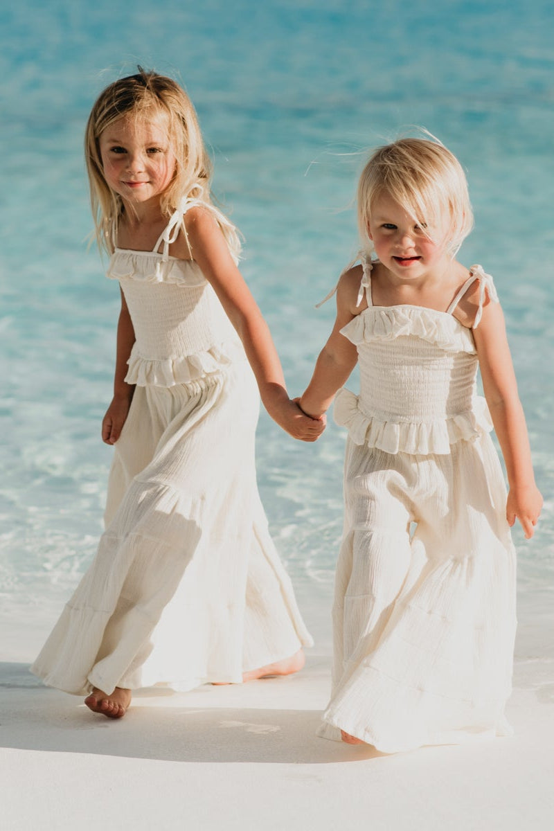 SS Girl's Top Vivi Top (light ivory muslin)