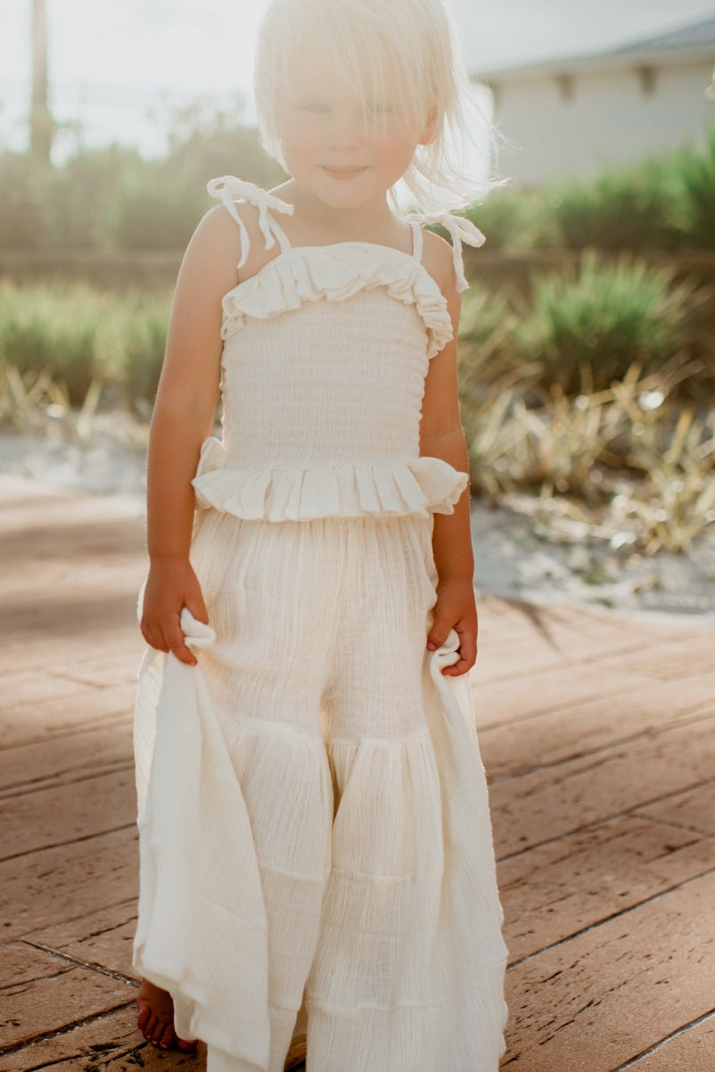 SS Girl's Top Vivi Top (light ivory muslin)