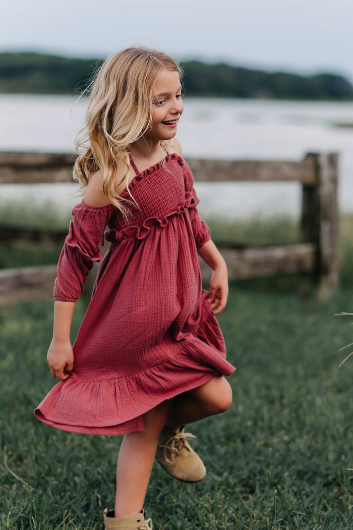 SS Girl's Dress Pippa Dress (rose muslin)