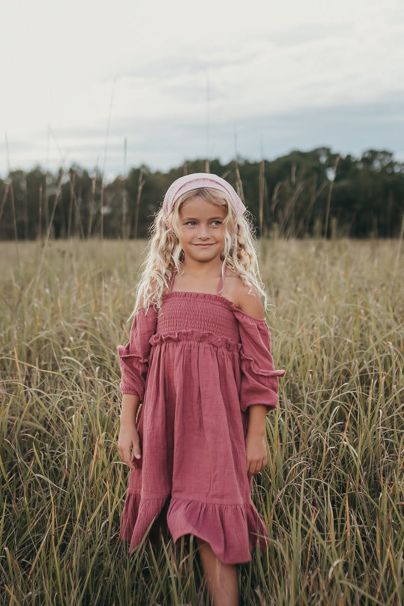 SS Girl's Dress Pippa Dress (rose muslin)
