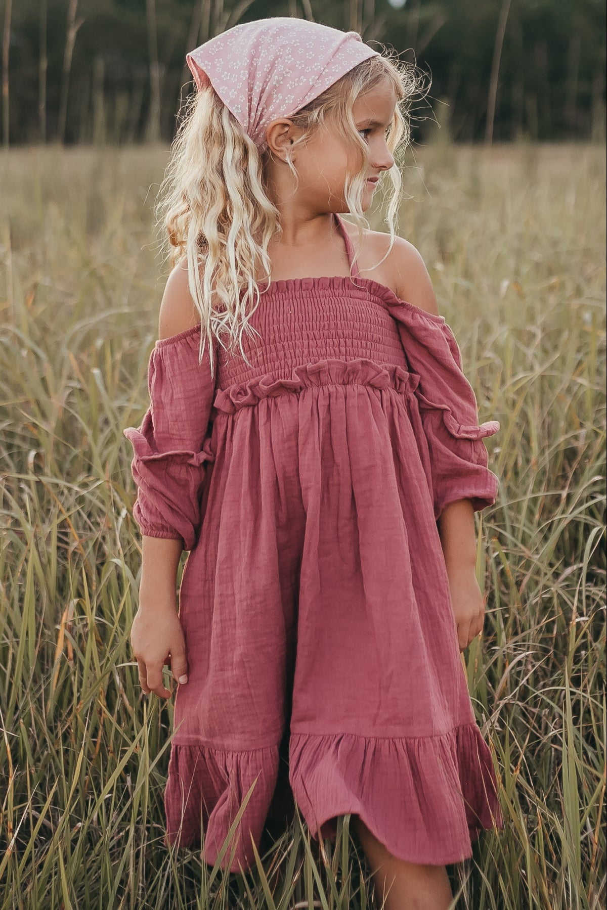 SS Girl's Dress Pippa Dress (rose muslin)