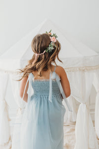 INDIE BLUE Dresses Isa High-Low Dress (airy blue tulle)