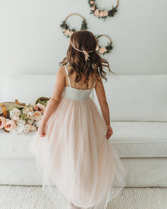Tessa Dot Dress (blush) FINAL SALE