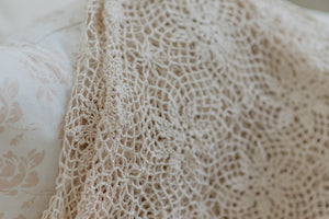 Vintage Crochet Blanket - Ecru (Ready to ship)