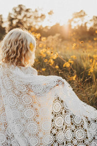 Vintage Crochet Blanket (white) FINAL SALE