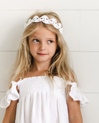 Braided Lace Hand-Crocheted Headband (ivory)