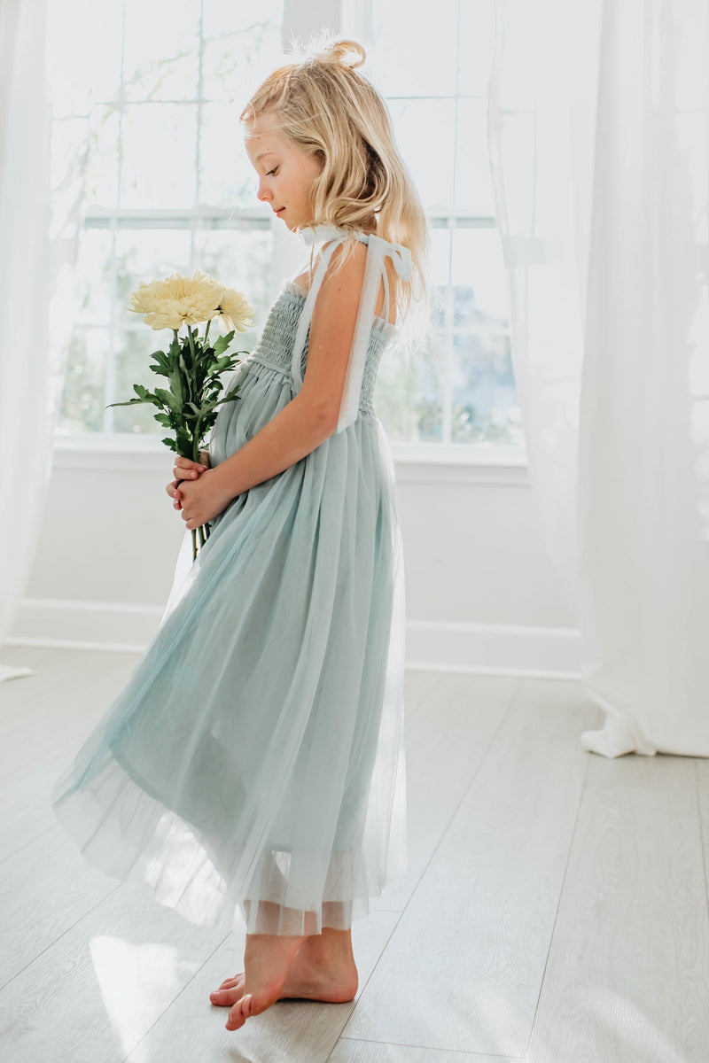 Isa High-Low Dress (airy blue tulle) 5T Isa High-Low Dress (airy blue tulle) 5T