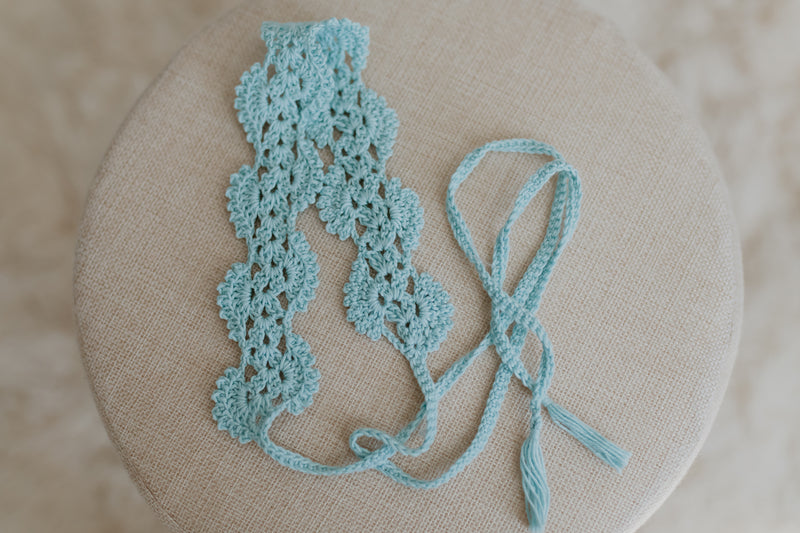 Braided Lace Hand-Crocheted Headband (ivory)
