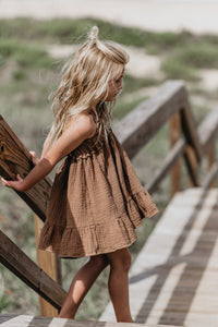 Evie Tunic Dress (mocha muslin)